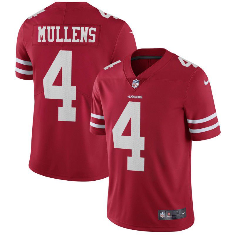 Men San Francisco 49ers 4 Mullens Red Nike Vapor Untouchable Limited Playe NFL Jerseys